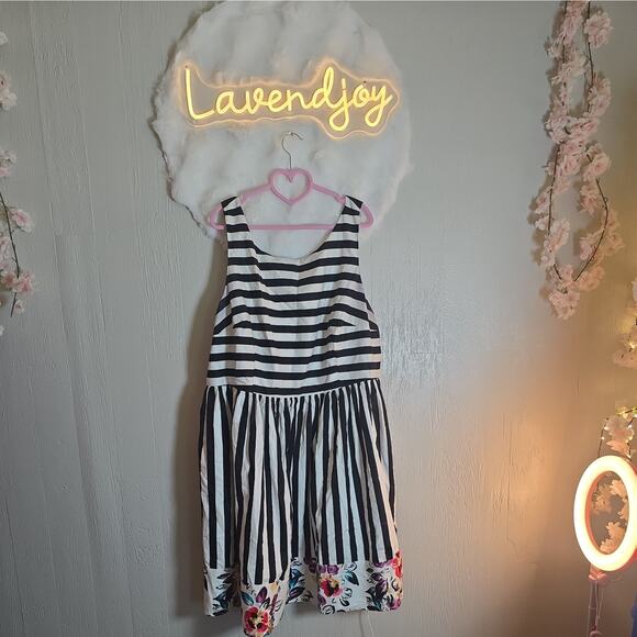 MODCLOTH A-line Striped Floral Dress Womens Plus 3X - Picture 1 of 4